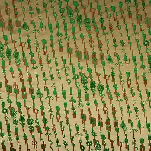 lowpoly trees - 100 Unique  trees pack 5-8 3D Model Collection