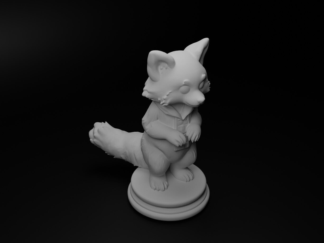 red panda Animal Chess 3D print model_2