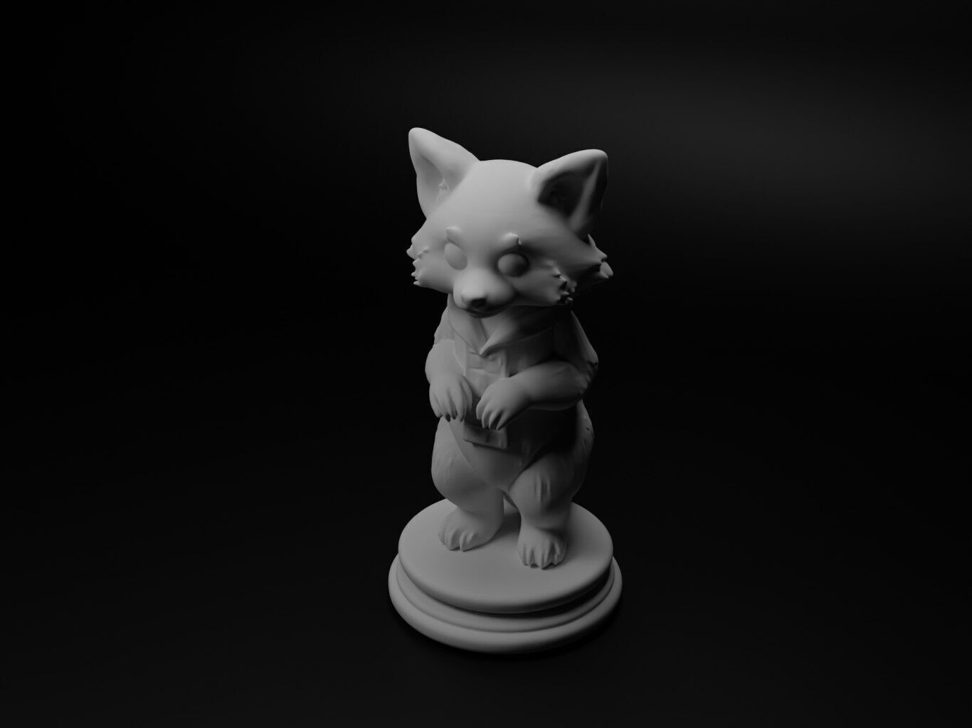 red panda Animal Chess 3D print model_1