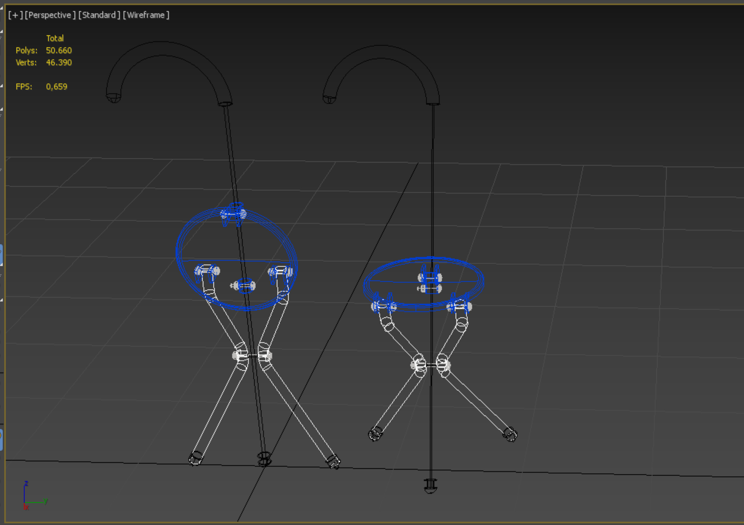 TRIPOD STICK CANE CHAIR WALKING SEAT STOOL POLE FOLDING PORTABLE 3D model_60