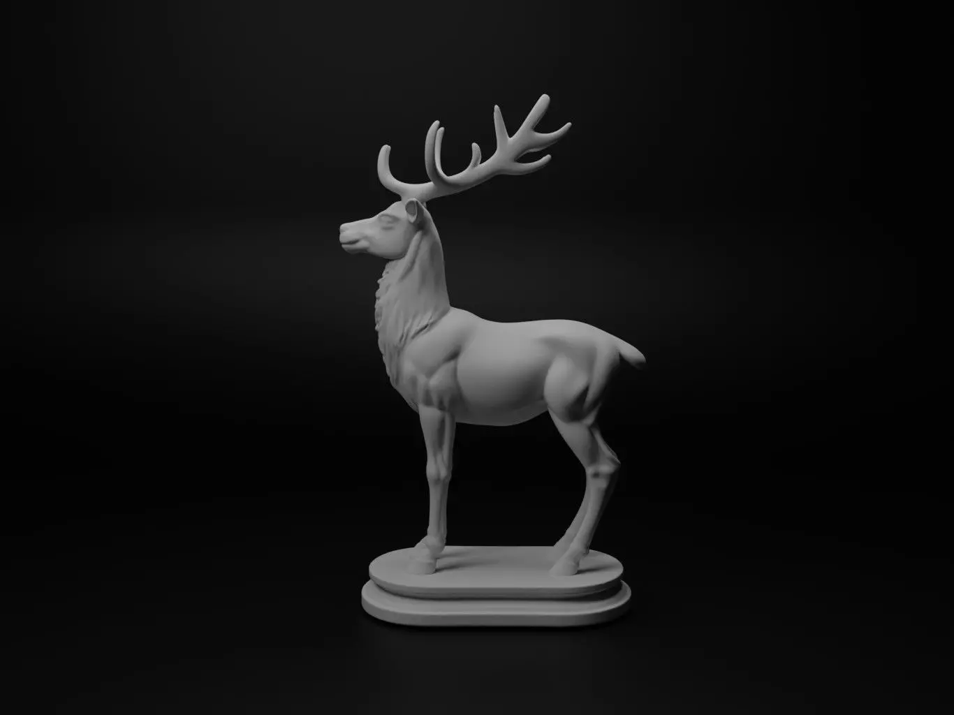 reindeer Animal Chess 3D print model_0