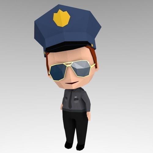 Security Free low-poly 3D model