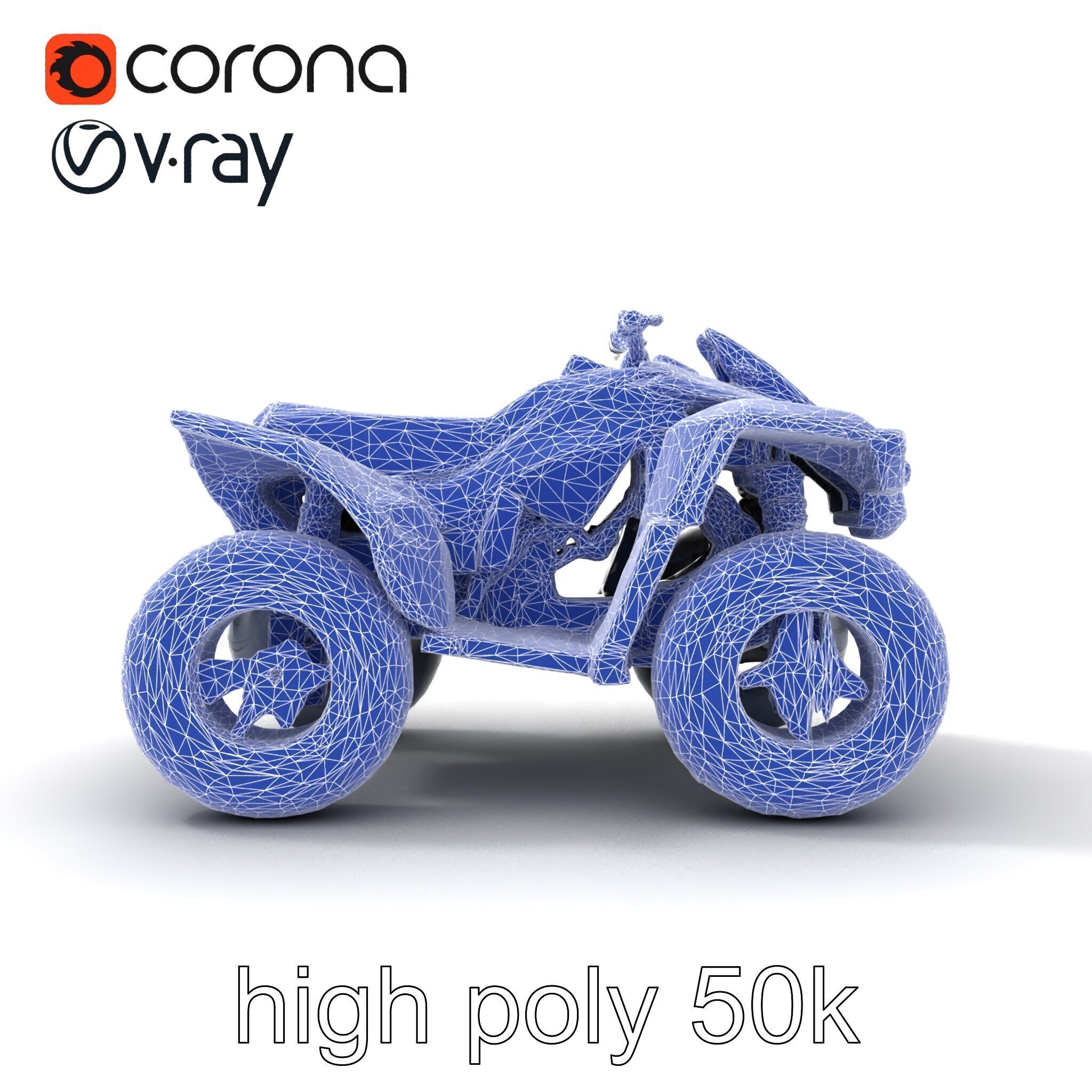 Futuristic Graphite Quad Bike model pack Low-poly 3D model_18