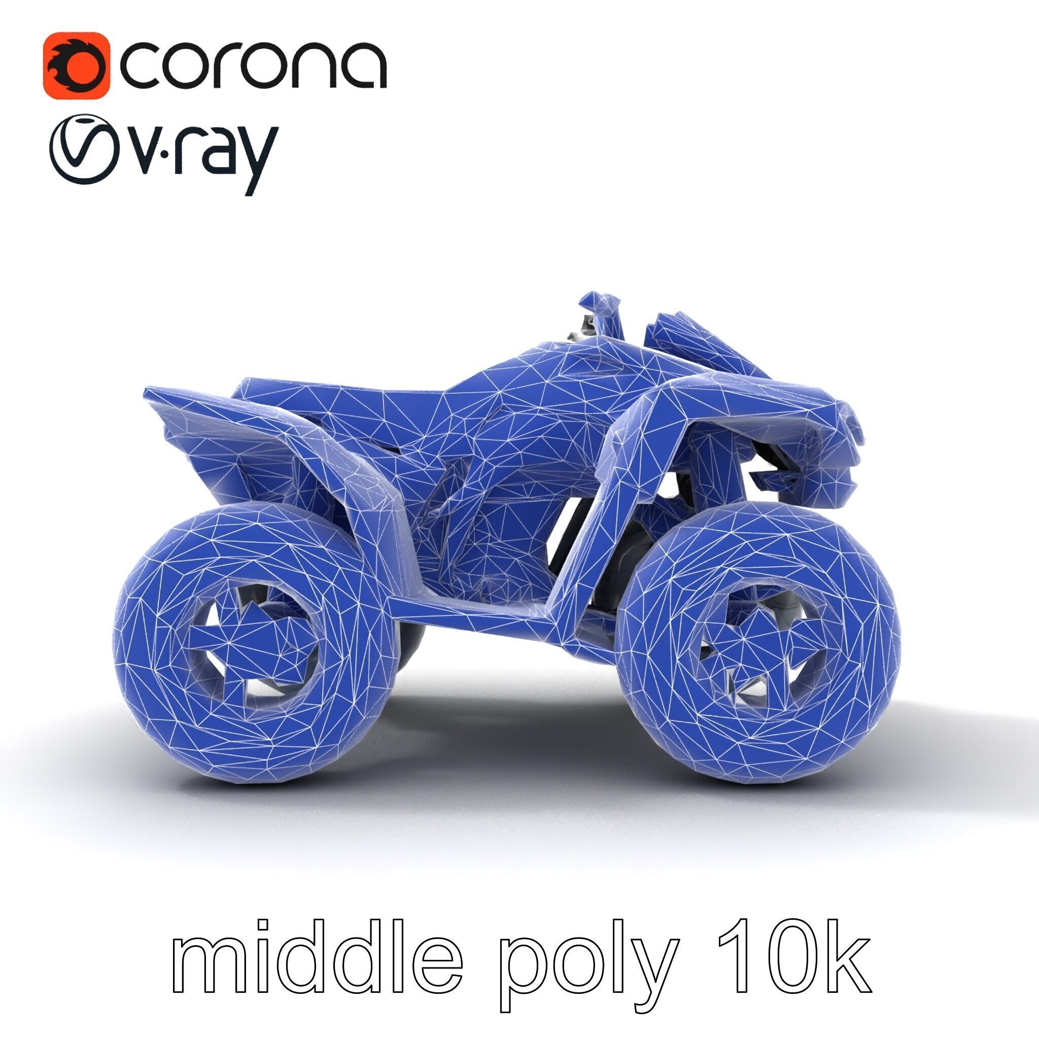 Futuristic Graphite Quad Bike model pack Low-poly 3D model_31