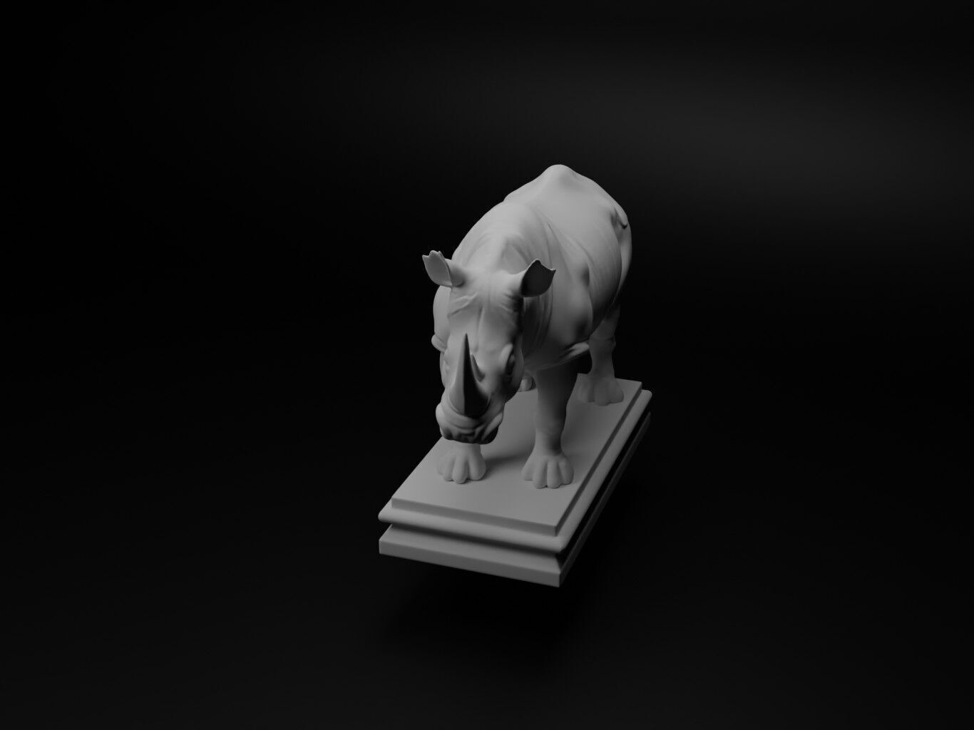 rhinoceros Animal Chess 3D print model_1