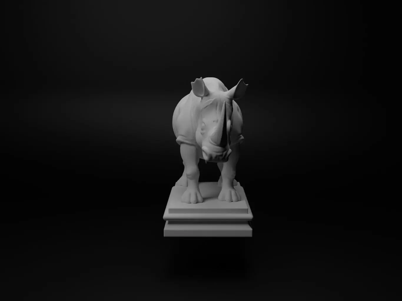 rhinoceros Animal Chess 3D print model_0