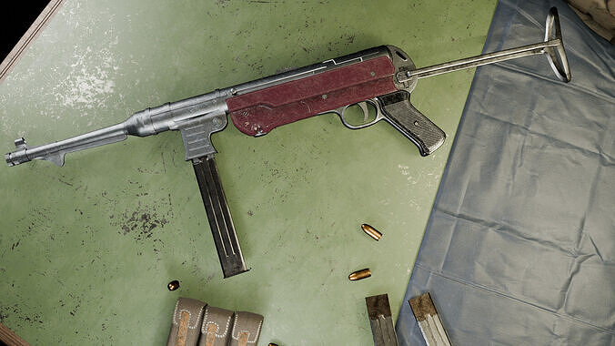MP 40 3D model Weapon high poly asset 3D model