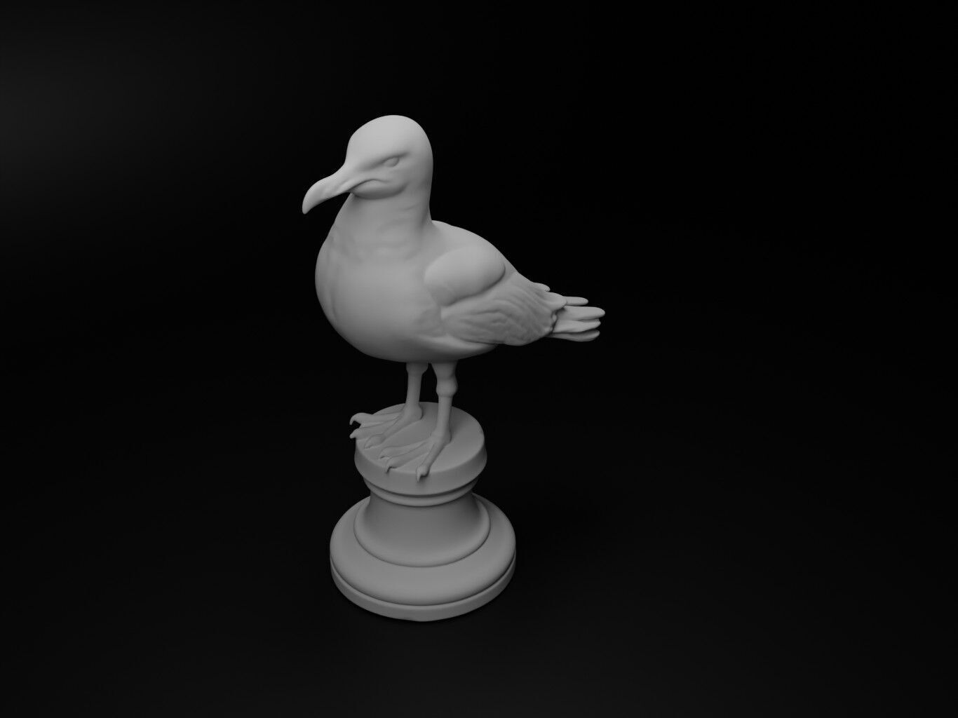 seagull Animal Chess 3D print model_2