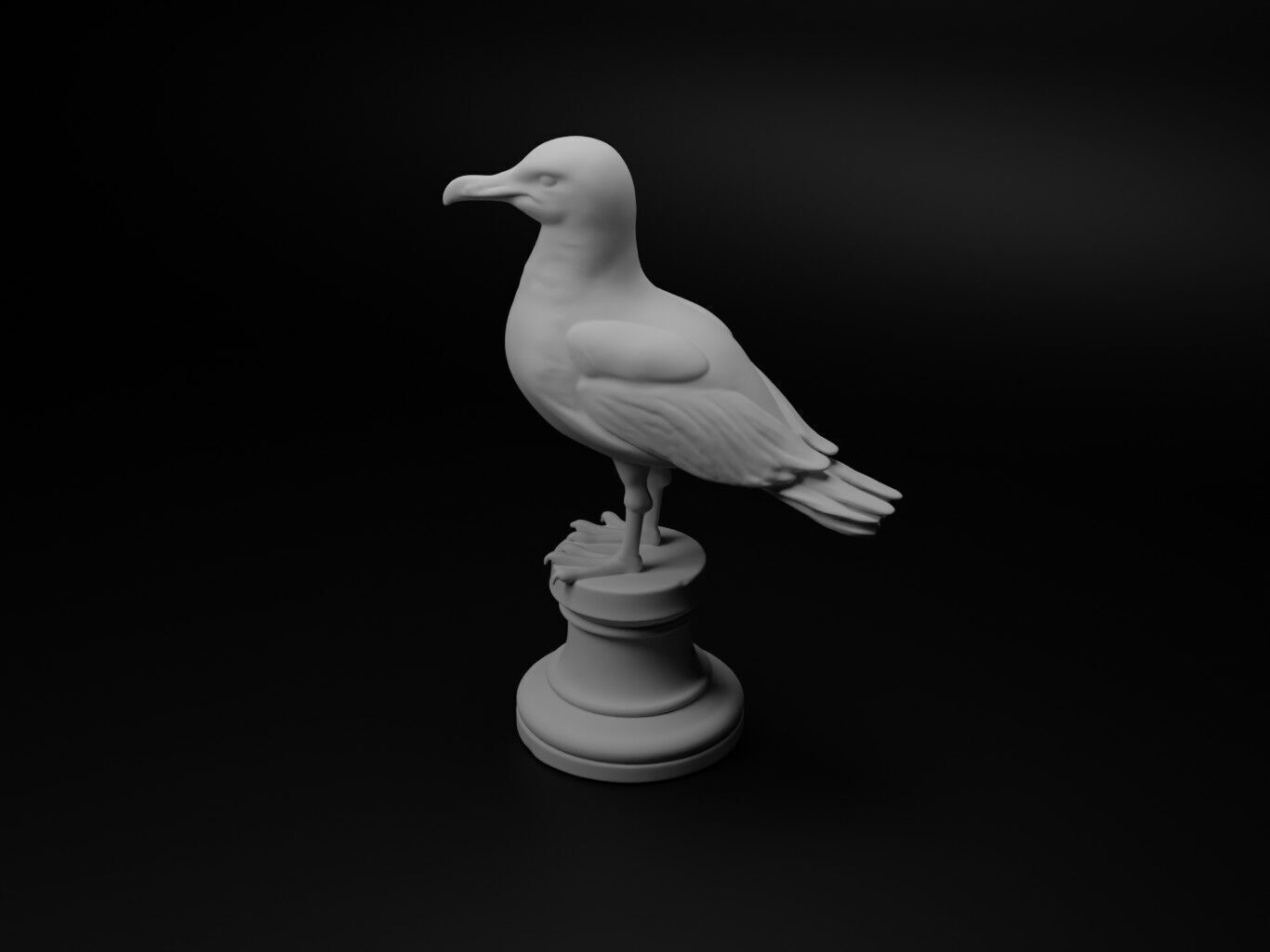 seagull Animal Chess 3D print model_1