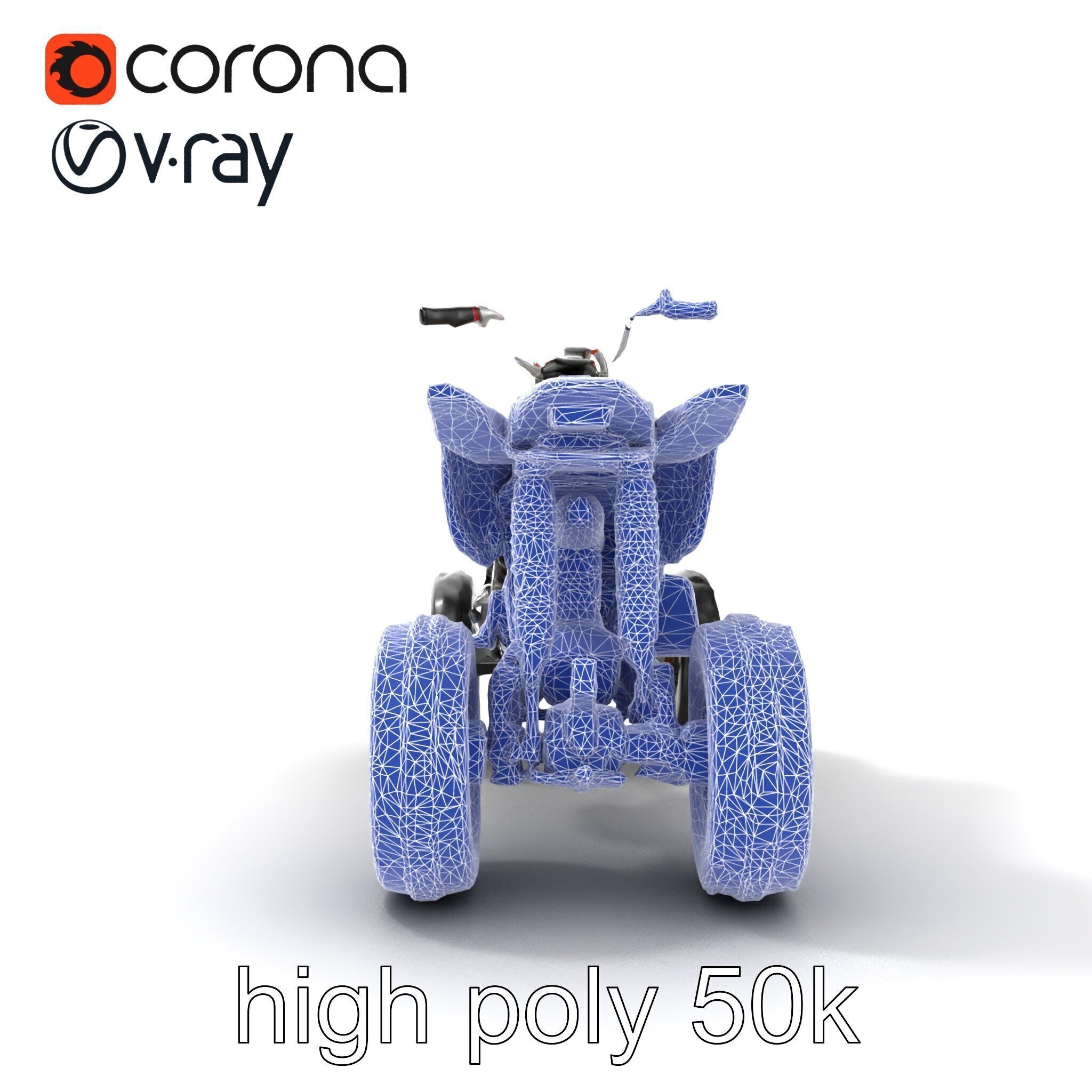 Camouflage Dirt Quad Bike model pack Low-poly 3D model_27