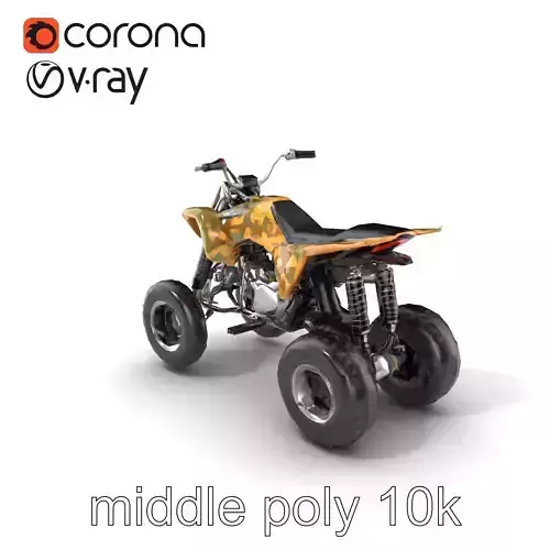 Camouflage Dirt Quad Bike model pack Low-poly 3D model