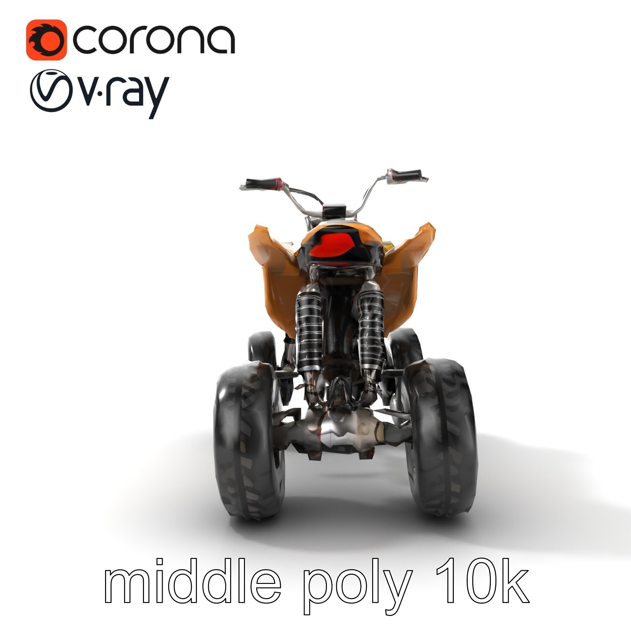 Camouflage Dirt Quad Bike model pack Low-poly 3D model_14
