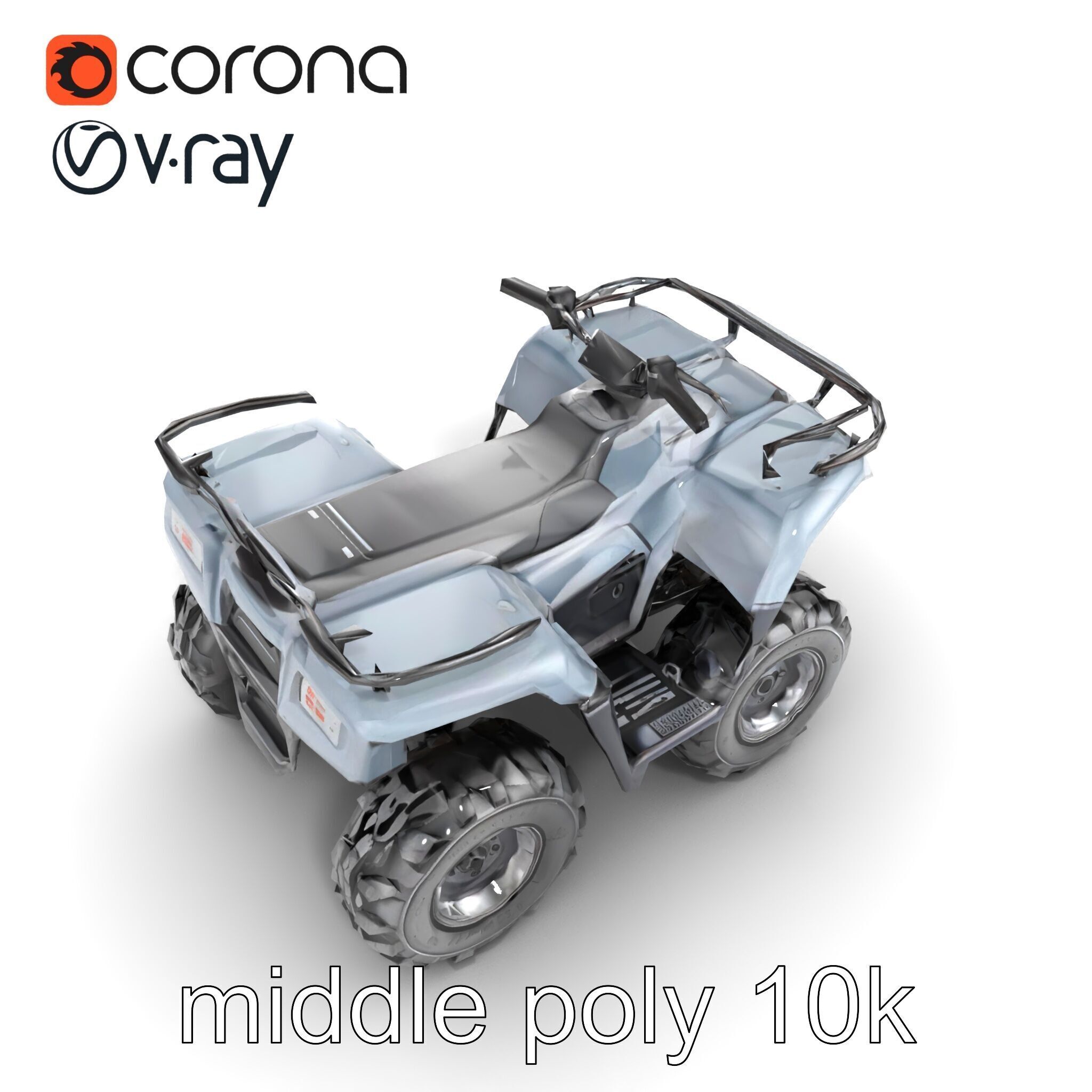 OffRoad Quad Bike with Reinforced Bumpers model pack Low-poly 3D model_31