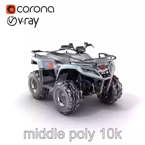 OffRoad Quad Bike with Reinforced Bumpers model pack Low-poly 3D model