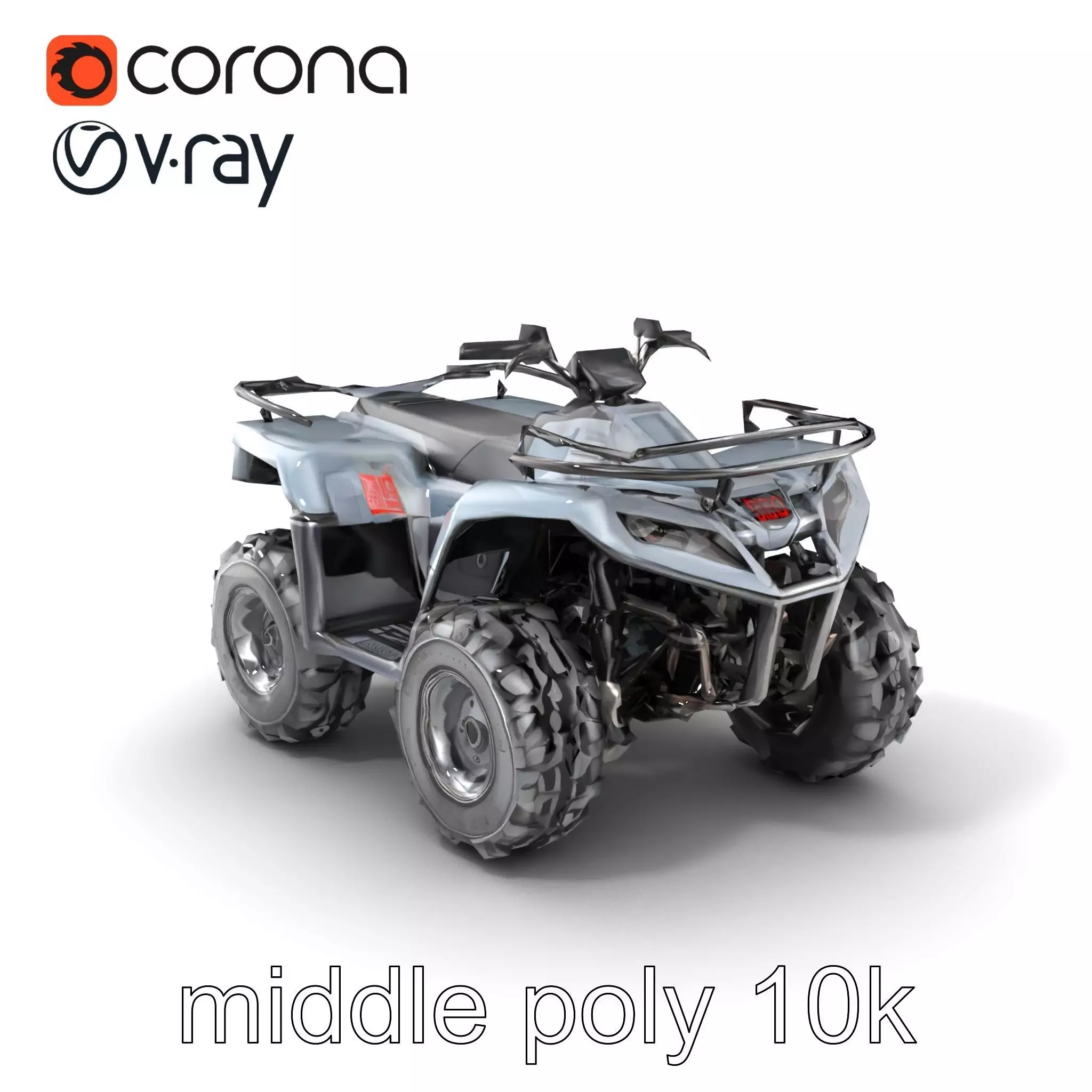 OffRoad Quad Bike with Reinforced Bumpers model pack Low-poly 3D model_0