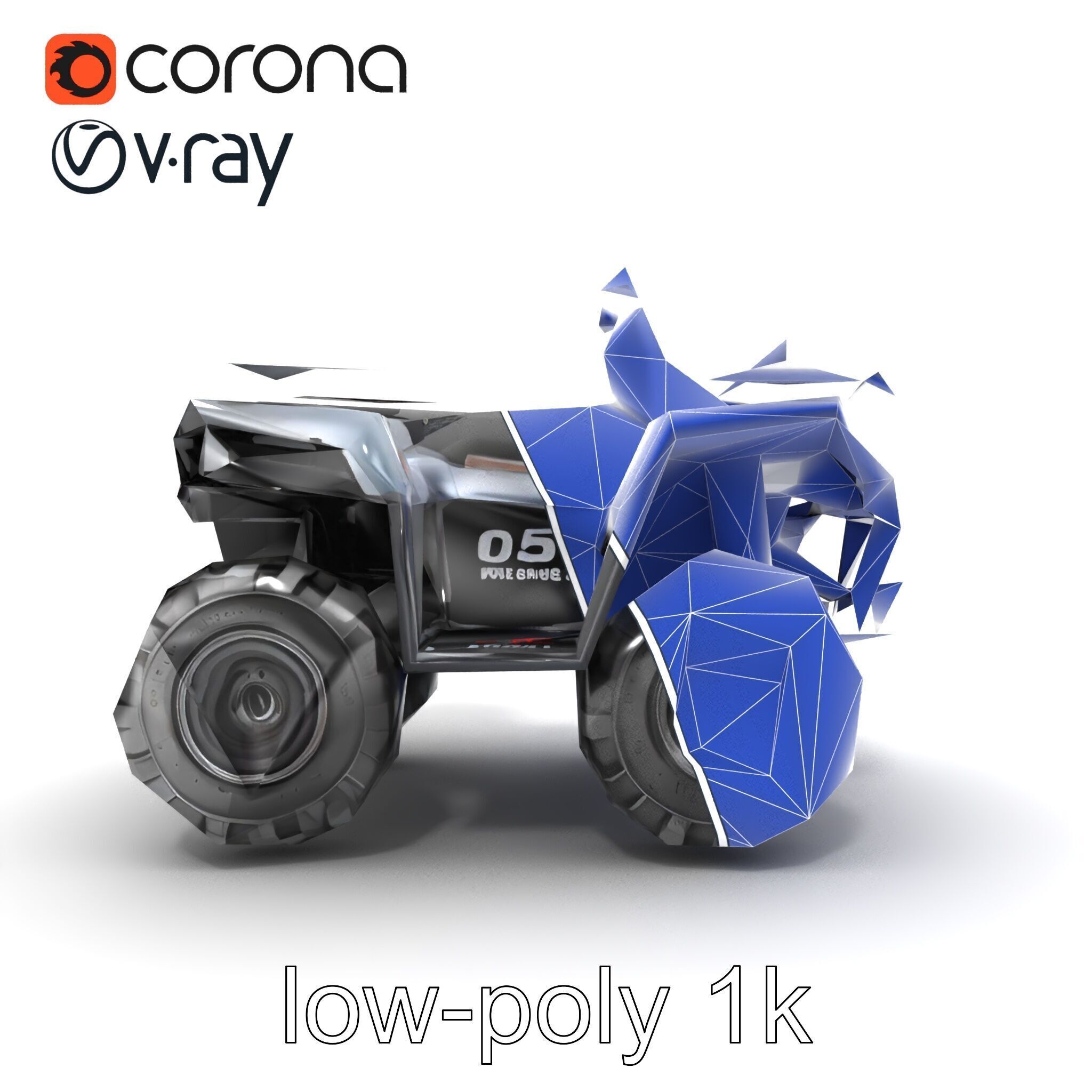 OffRoad Quad Bike with Reinforced Bumpers model pack Low-poly 3D model_20
