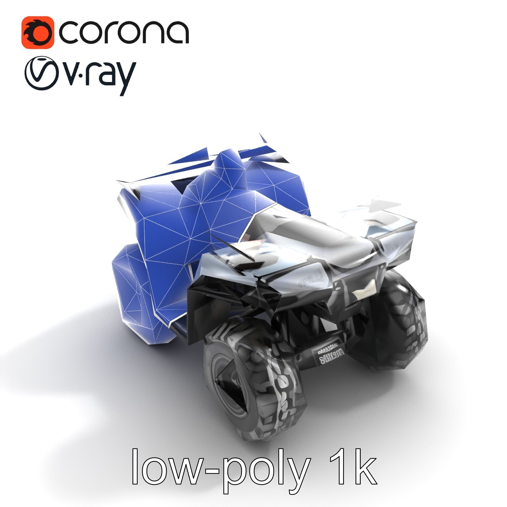 OffRoad Quad Bike with Reinforced Bumpers model pack Low-poly 3D model_28