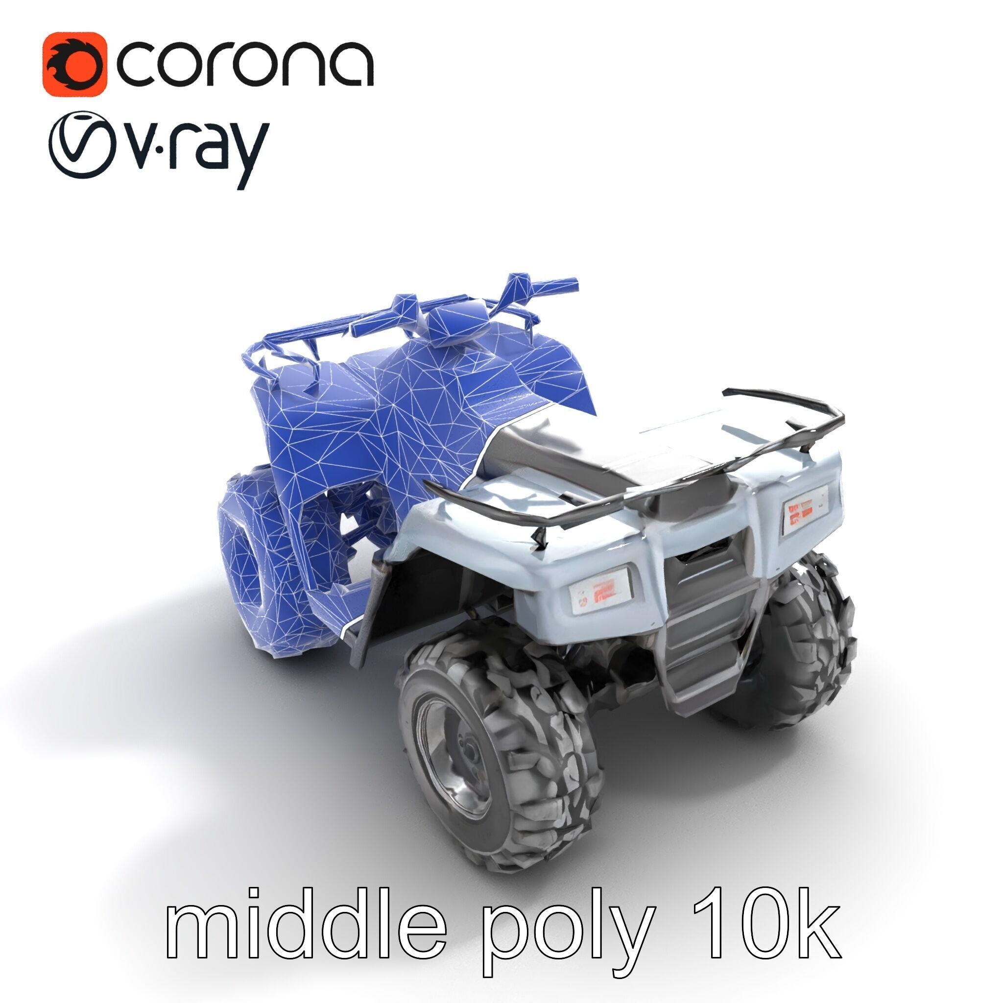 OffRoad Quad Bike with Reinforced Bumpers model pack Low-poly 3D model_18