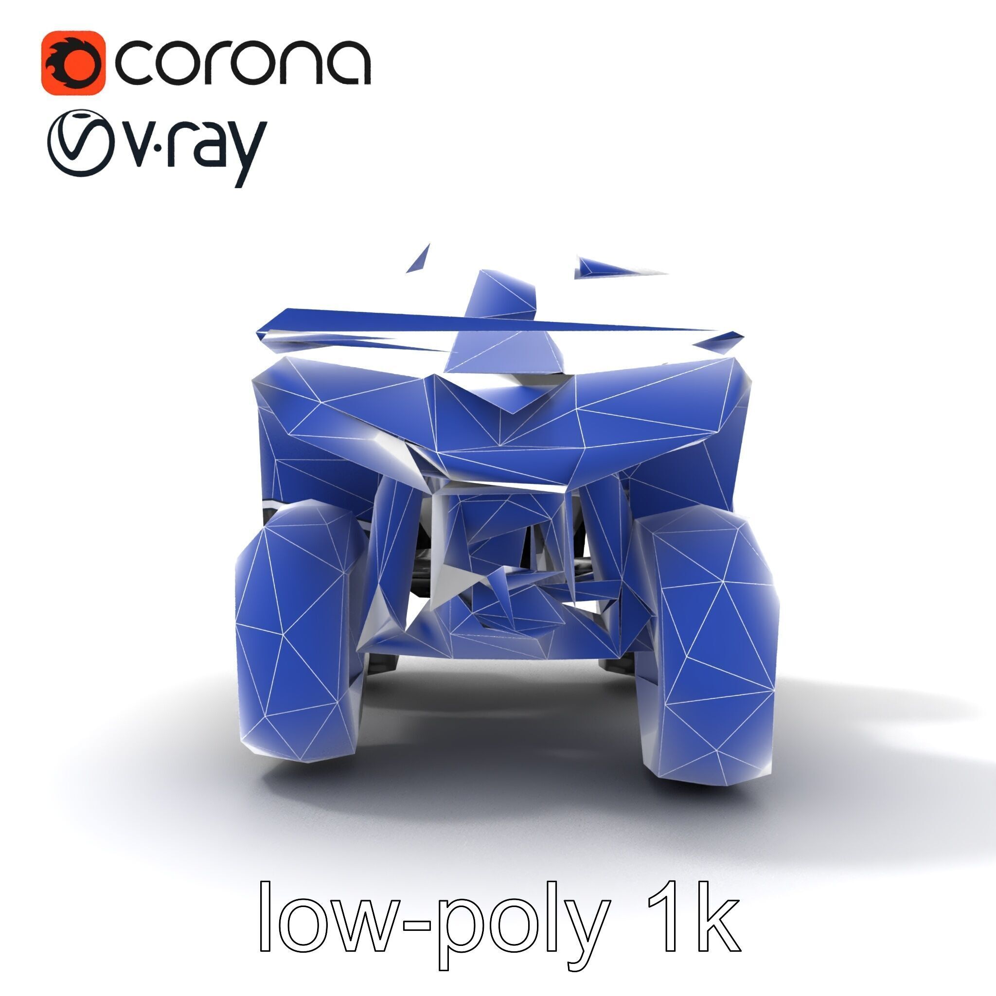 OffRoad Quad Bike with Reinforced Bumpers model pack Low-poly 3D model_16