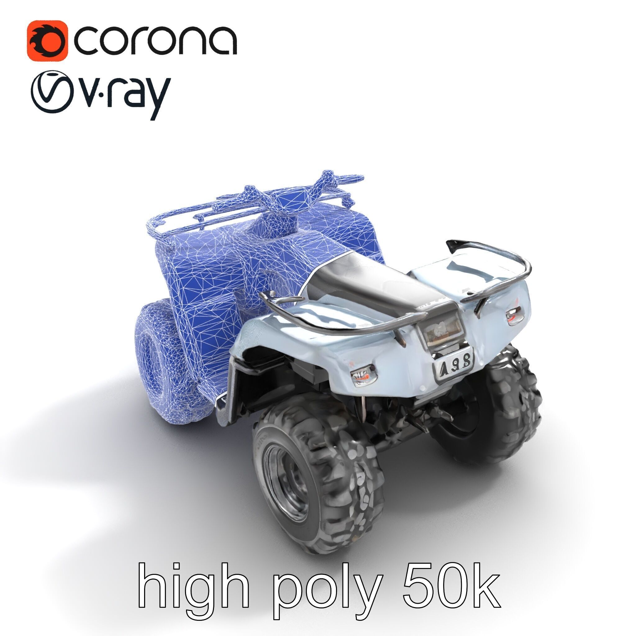 OffRoad Quad Bike with Reinforced Bumpers model pack Low-poly 3D model_25