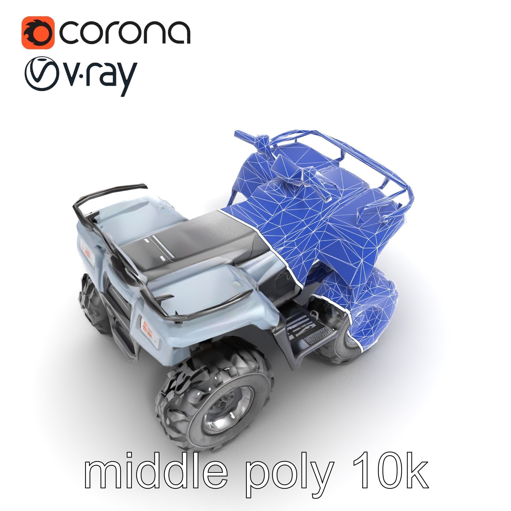 OffRoad Quad Bike with Reinforced Bumpers model pack Low-poly 3D model_22