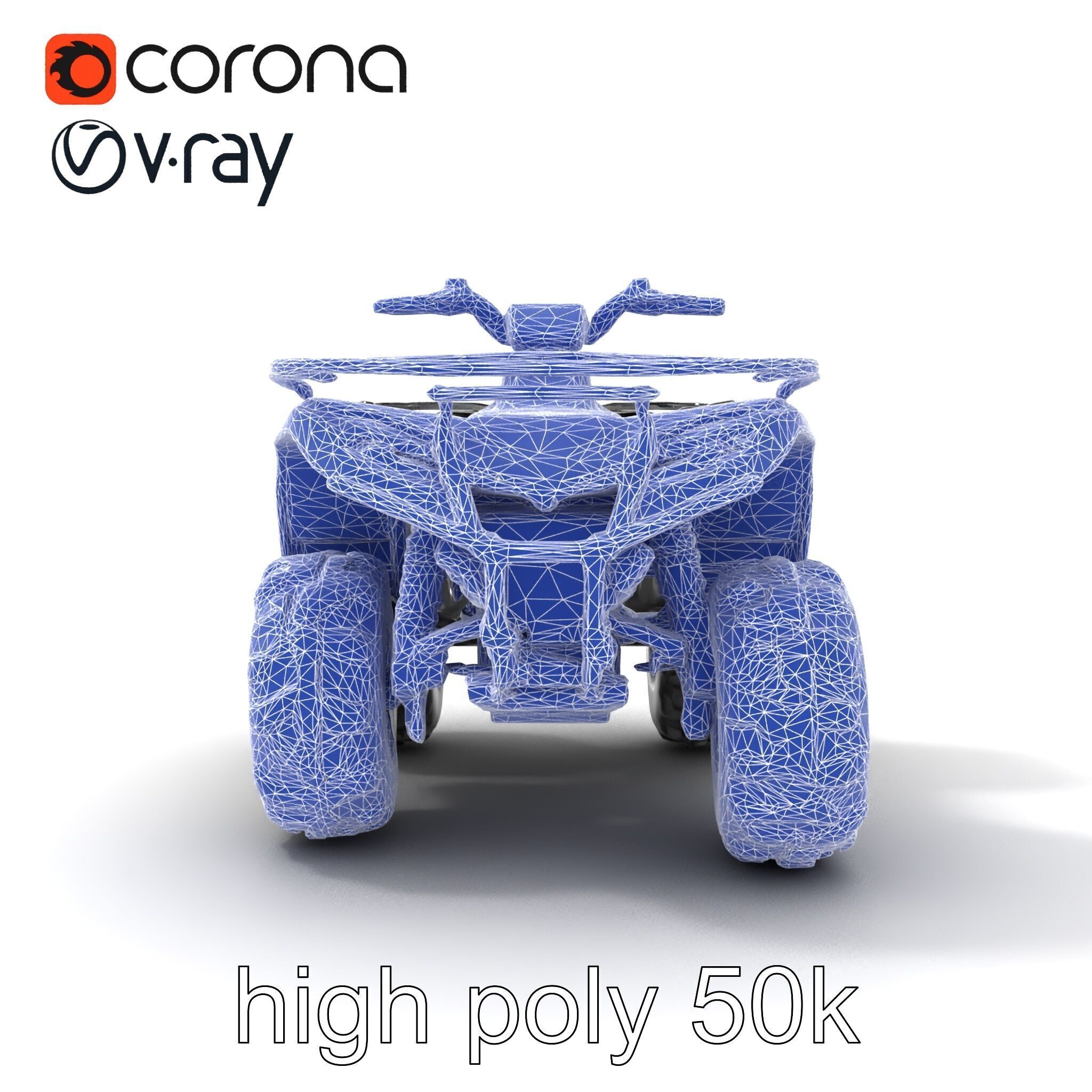 OffRoad Quad Bike with Reinforced Bumpers model pack Low-poly 3D model_27