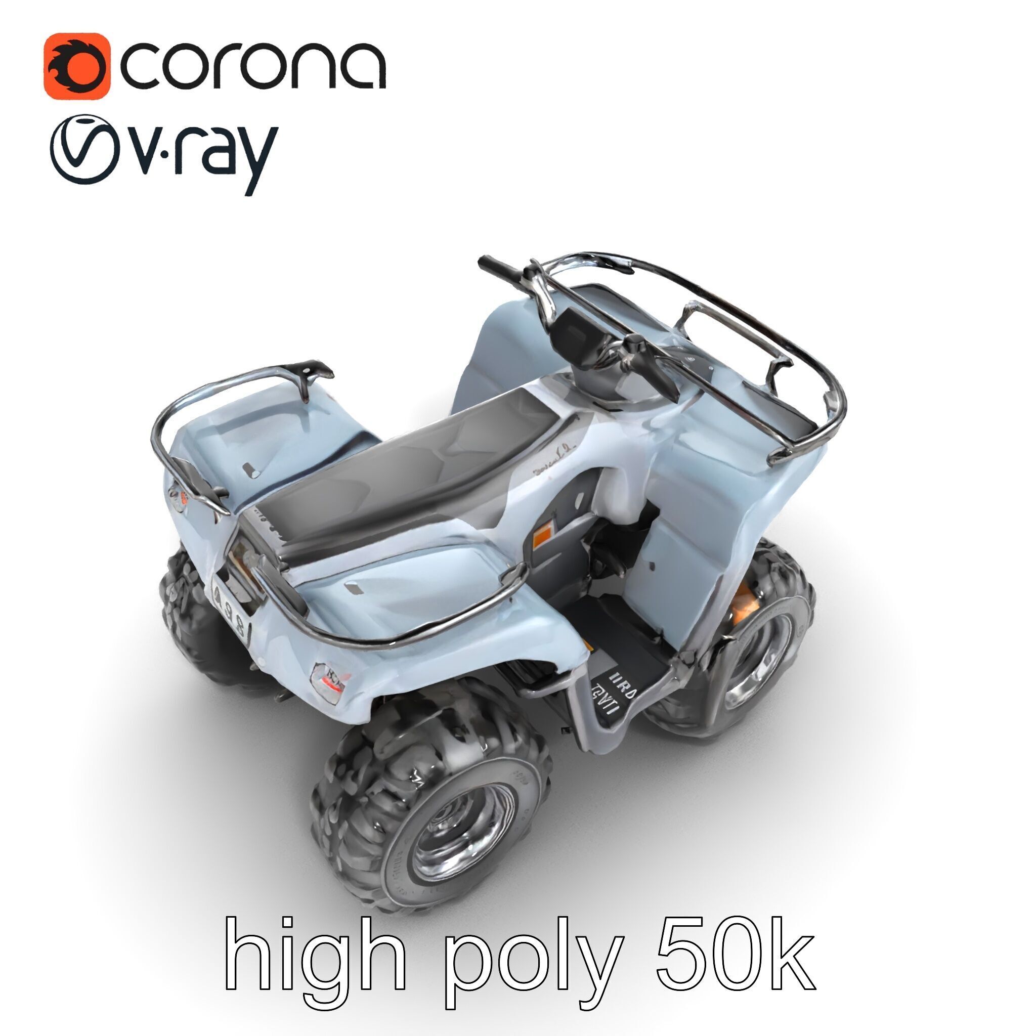 OffRoad Quad Bike with Reinforced Bumpers model pack Low-poly 3D model_15
