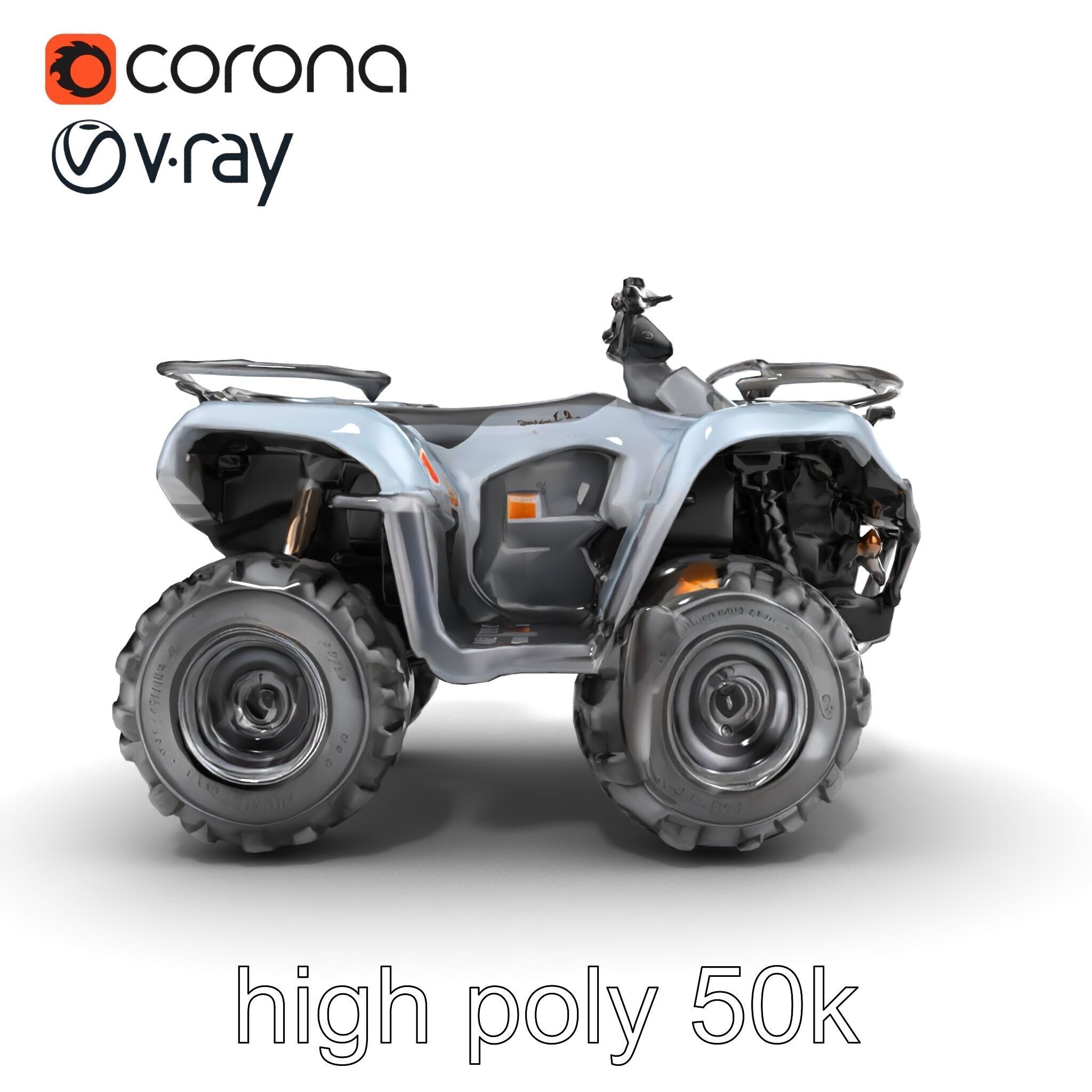 OffRoad Quad Bike with Reinforced Bumpers model pack Low-poly 3D model_29