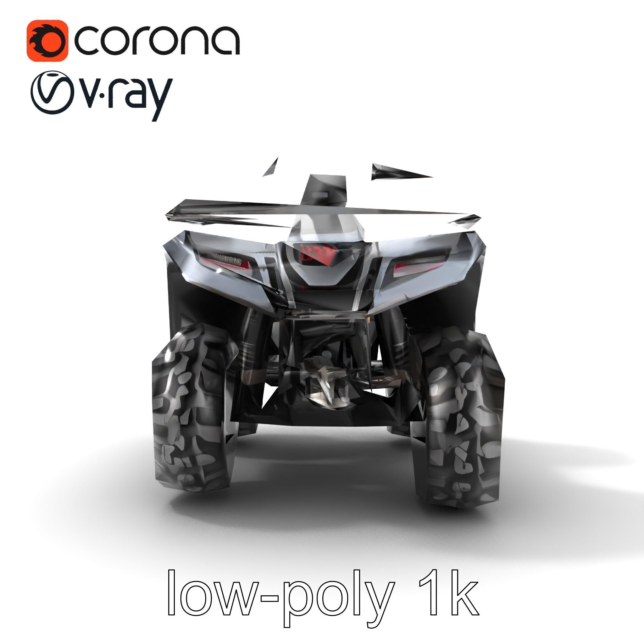 OffRoad Quad Bike with Reinforced Bumpers model pack Low-poly 3D model_19