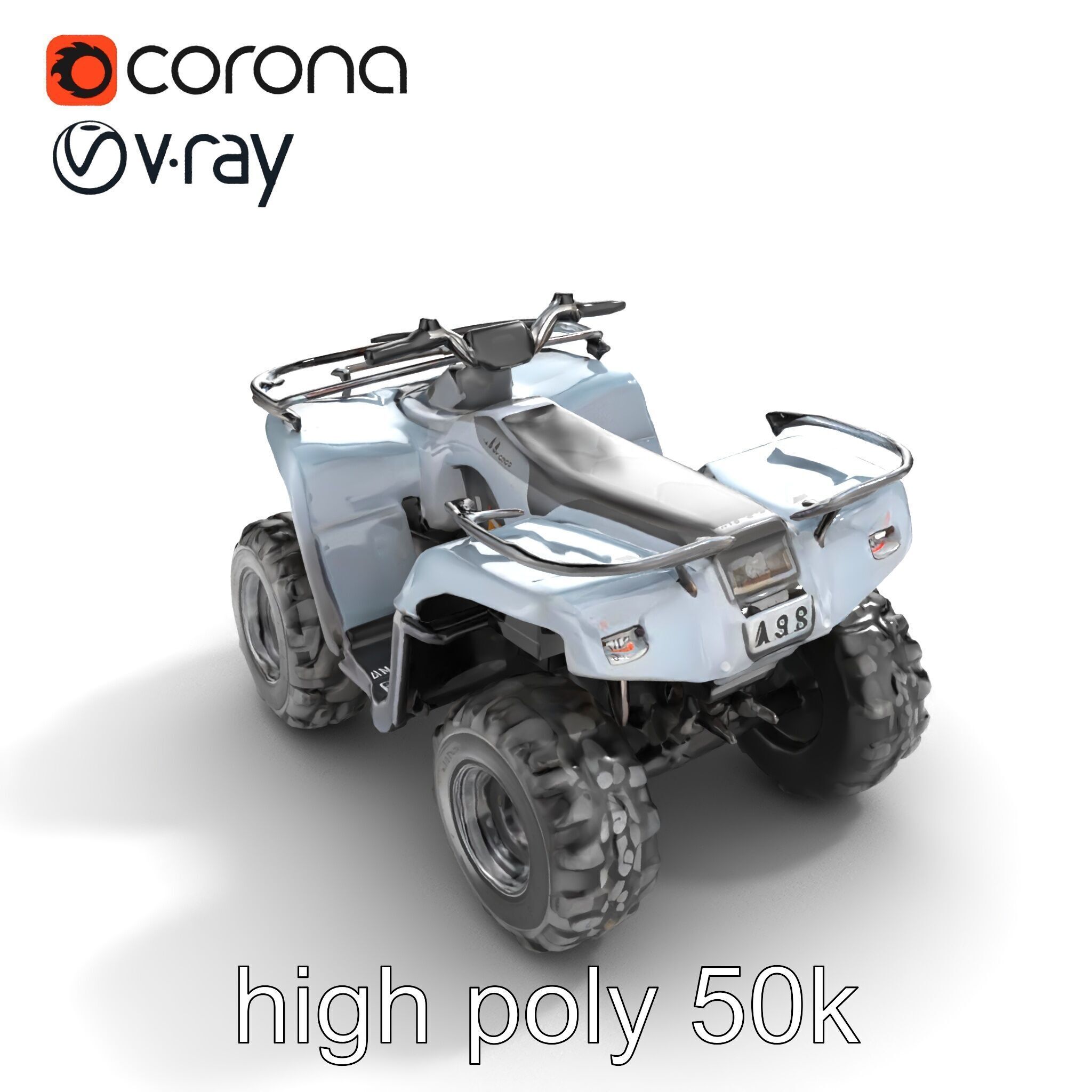 OffRoad Quad Bike with Reinforced Bumpers model pack Low-poly 3D model_11