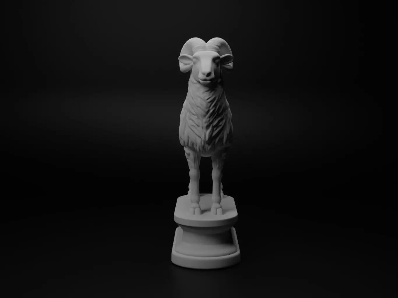 sheep Animal Chess 3D print model_0