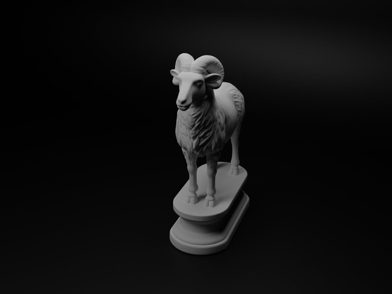 sheep Animal Chess 3D print model_1