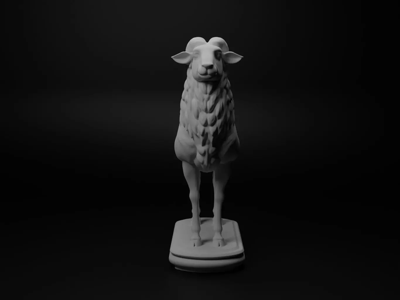 sheep Animal Chess 3D print model_0