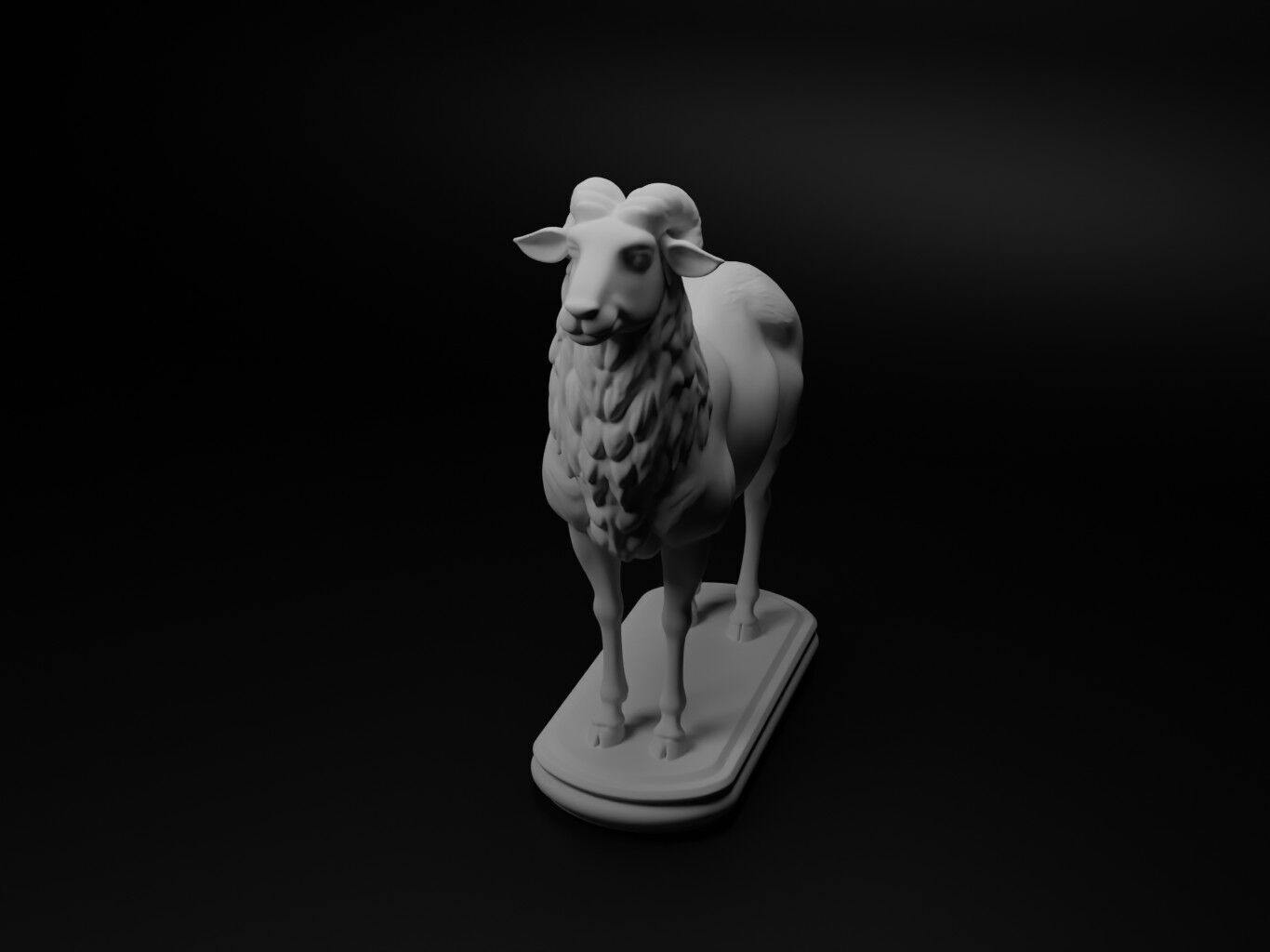 sheep Animal Chess 3D print model_1
