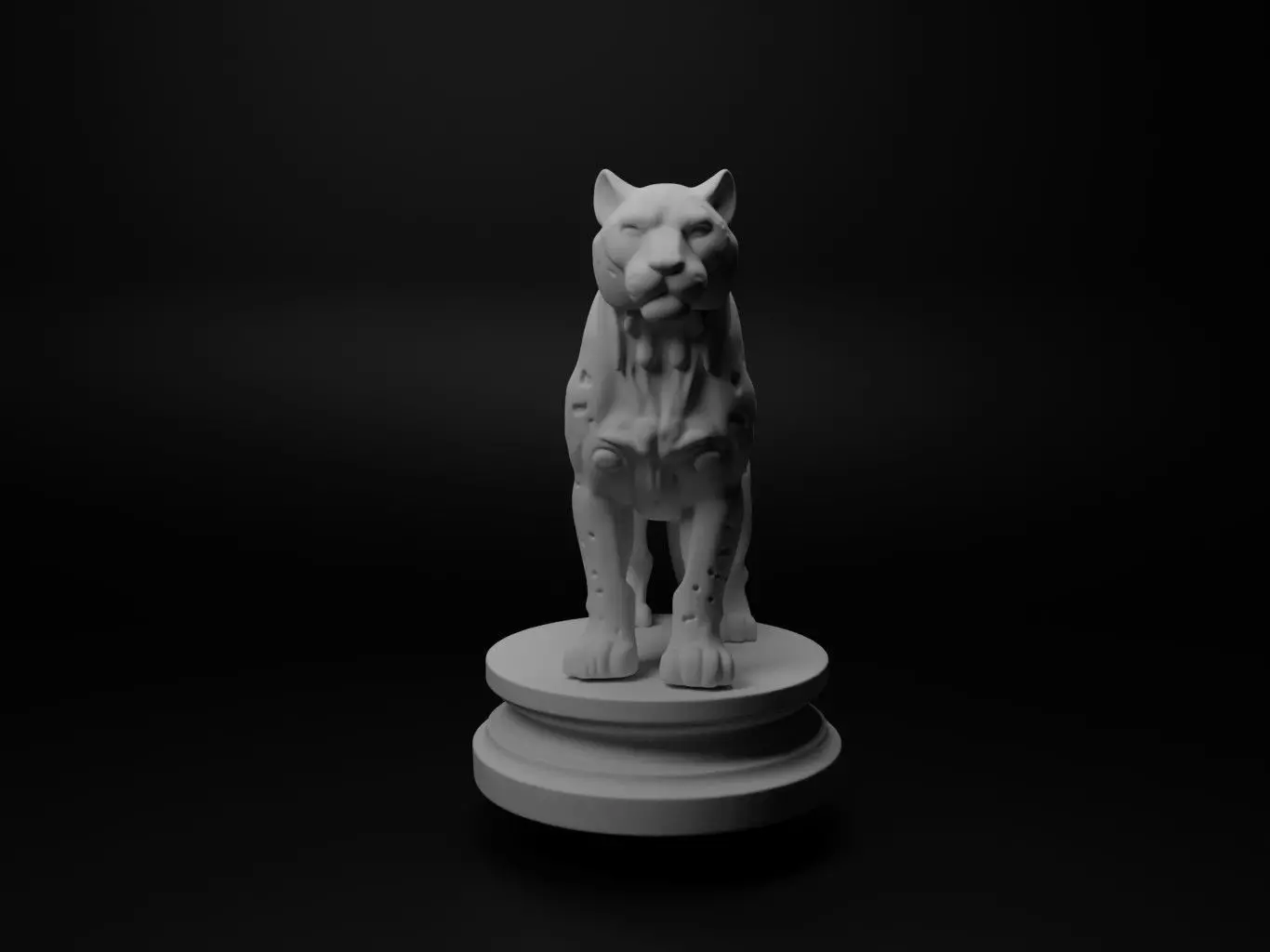 snow leopard Animal Chess 3D print model_0