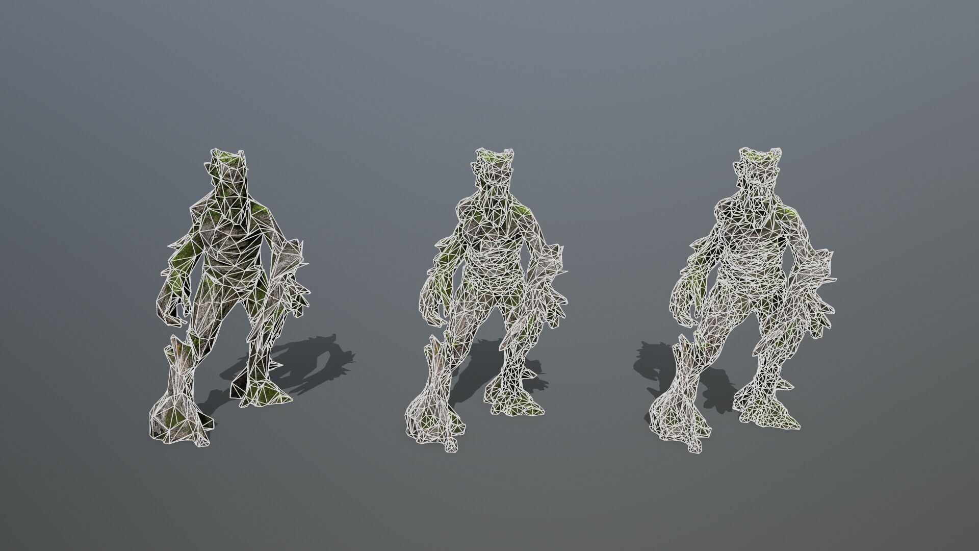Golem Low-poly 3D model_13
