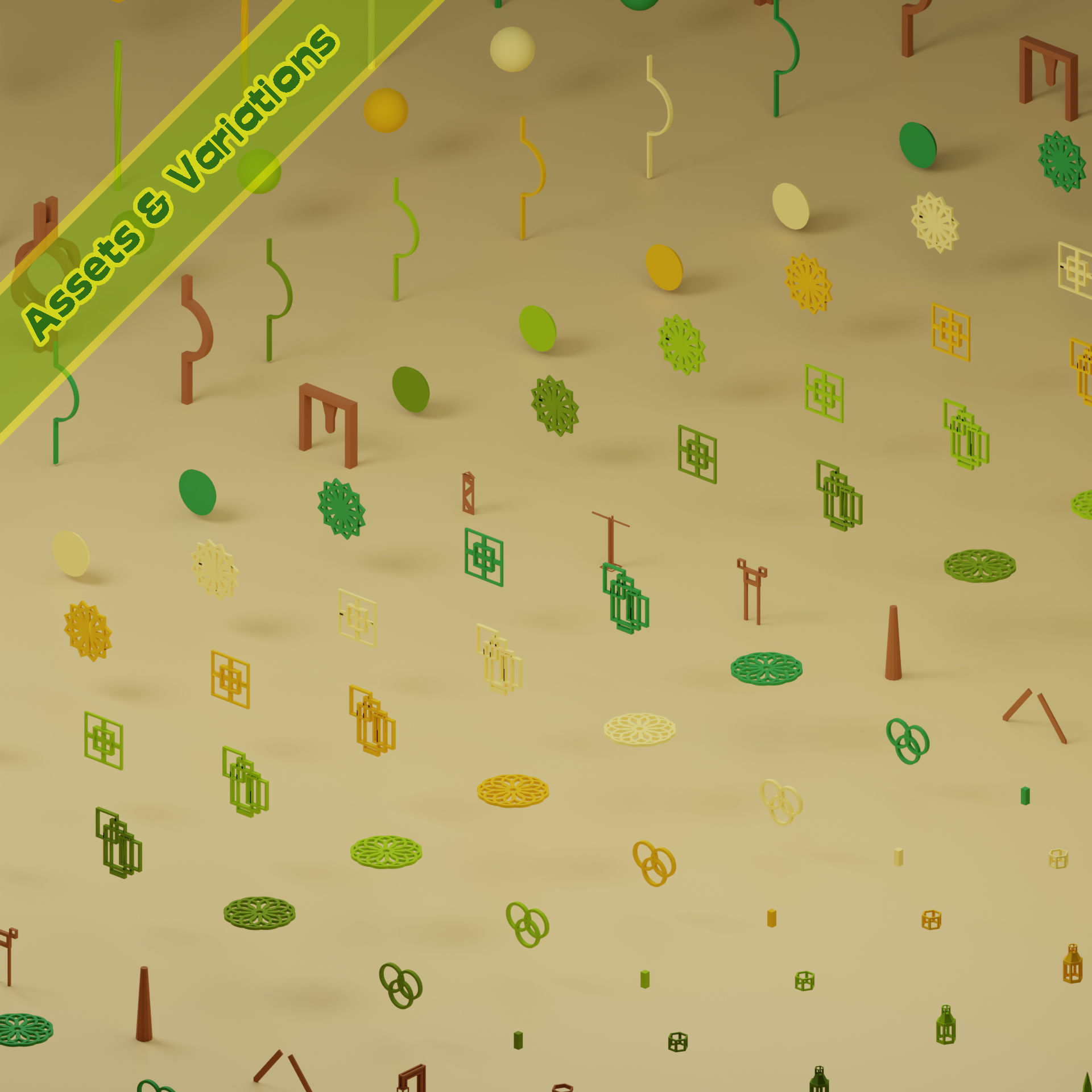 lowpoly trees - 200 Unique  trees  pack 1-8 3D Model Collection_44