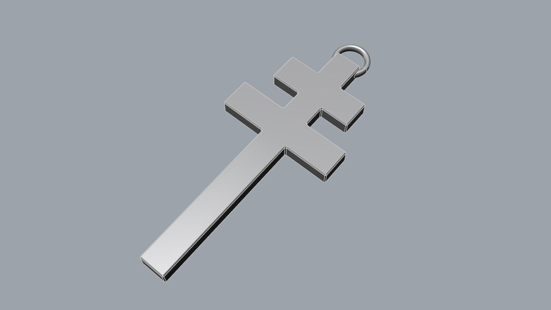Old Style Cross no 9 3D print model_6