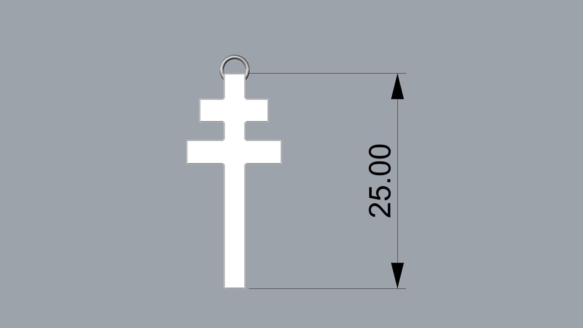 Old Style Cross no 9 3D print model_3