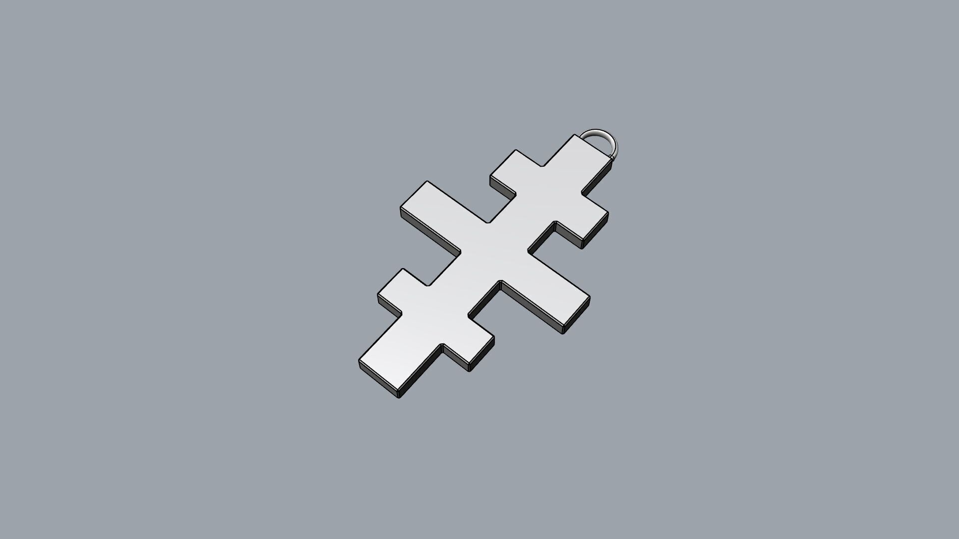 Old Style Cross no 10 3D print model_6