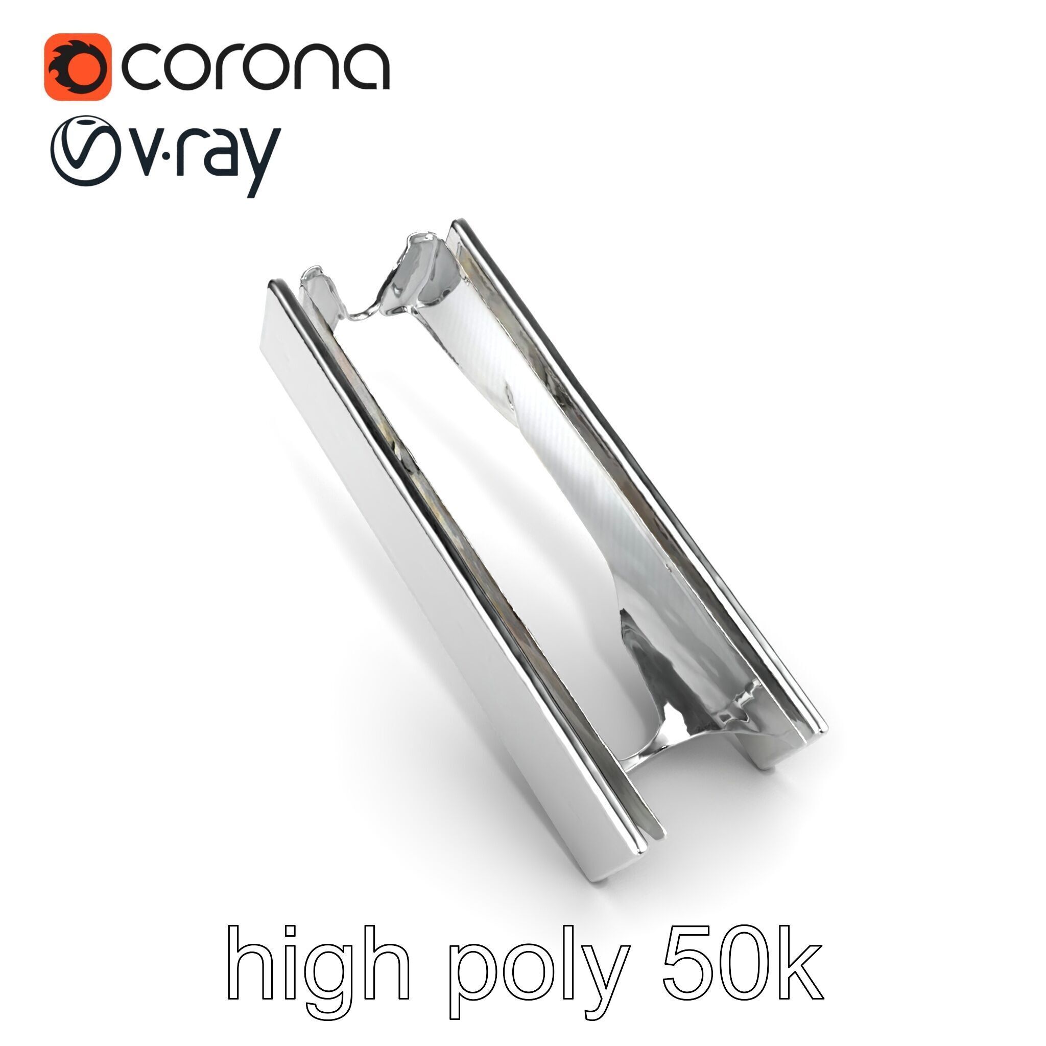 Elegant Silver Tie Bar Design model pack Low-poly 3D model_22