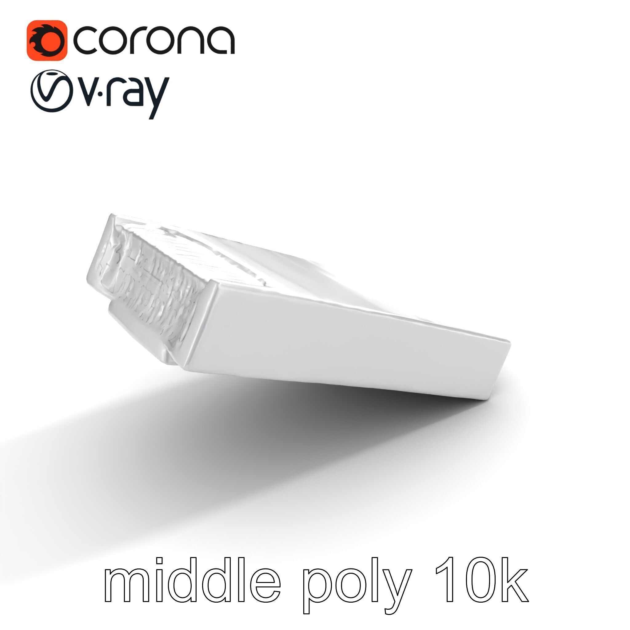 Elegant Silver Tie Bar Design model pack Low-poly 3D model_8