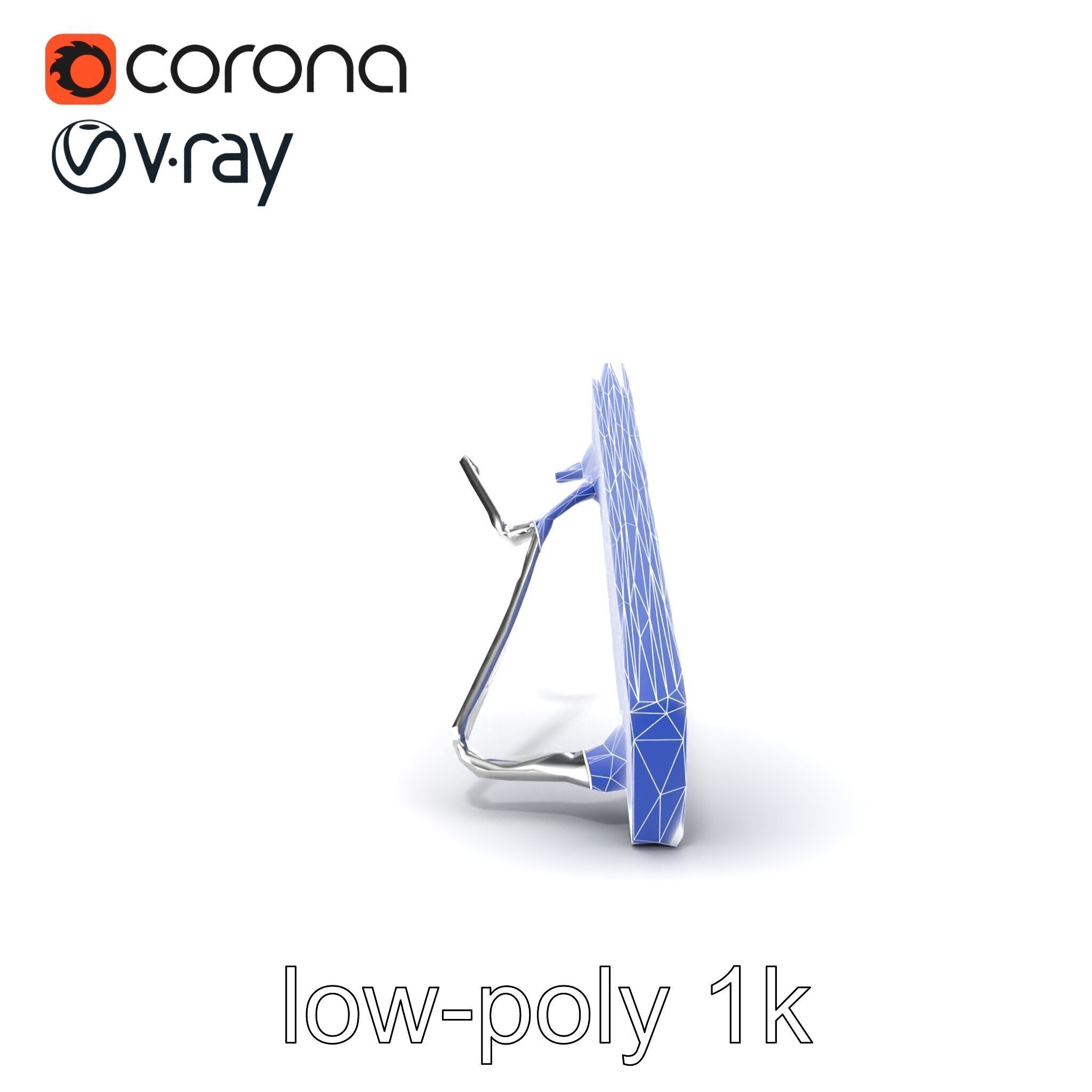 Elegant Silver Tie Bar Design model pack Low-poly 3D model_16