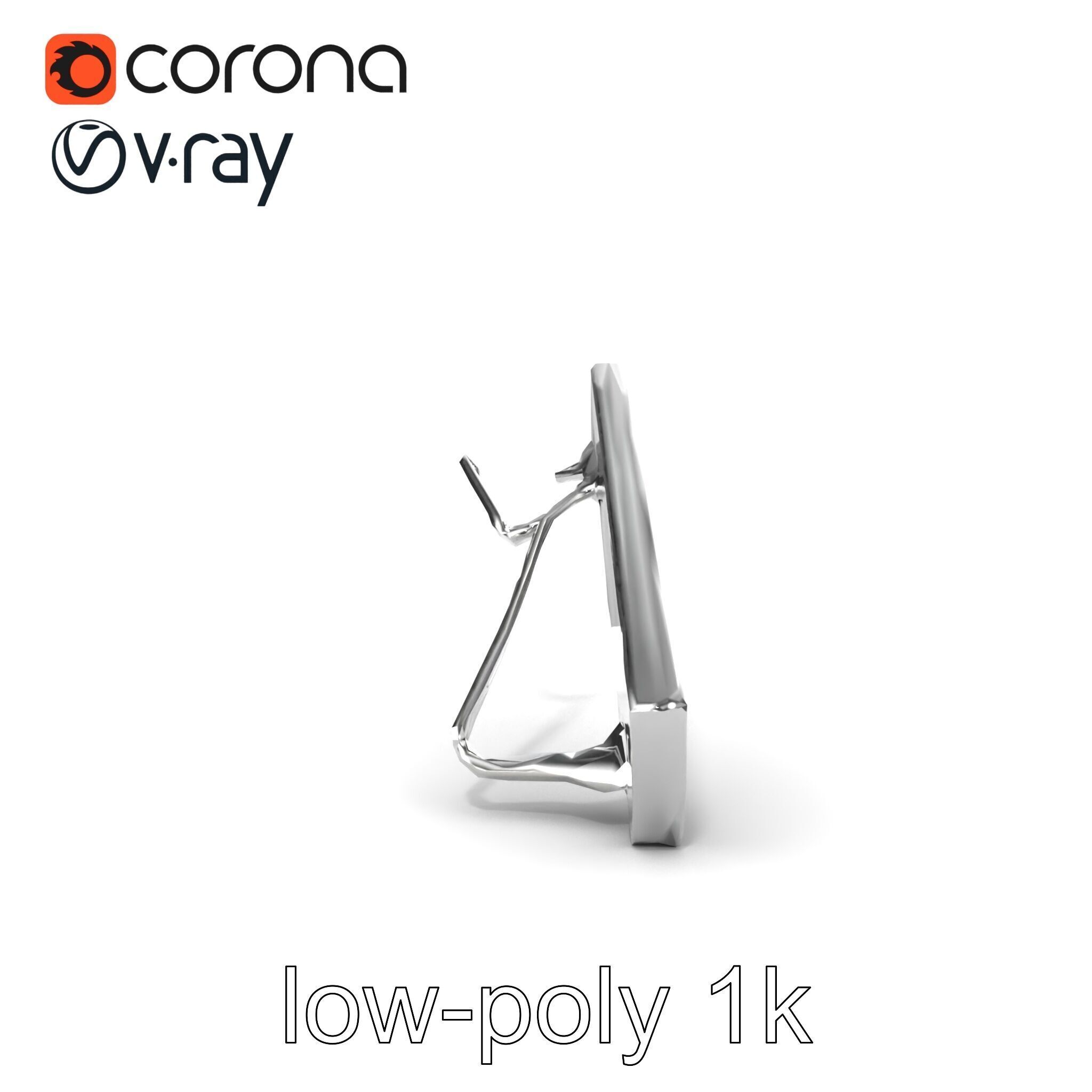 Elegant Silver Tie Bar Design model pack Low-poly 3D model_31