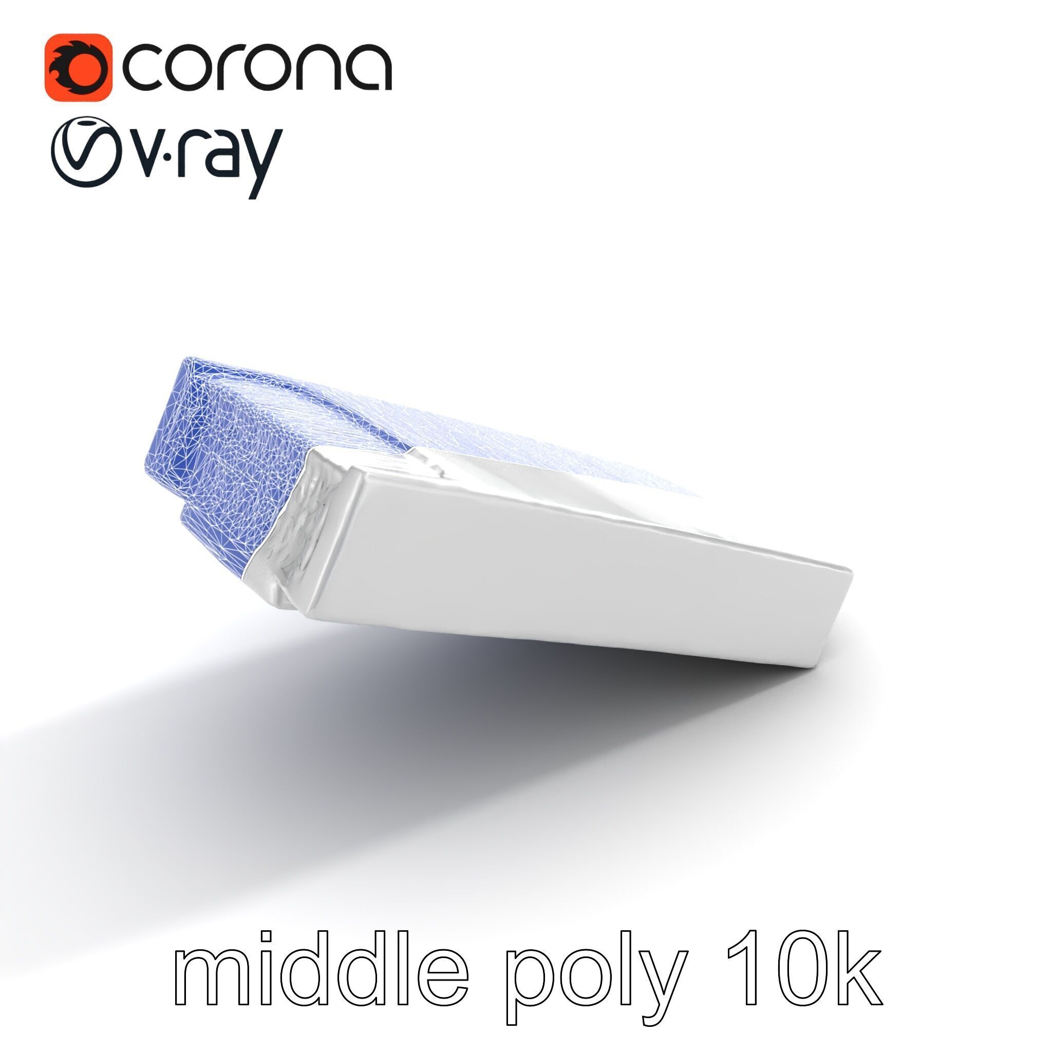 Elegant Silver Tie Bar Design model pack Low-poly 3D model_11