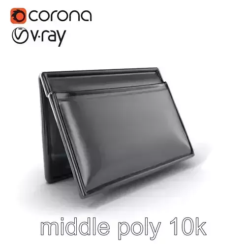 Elegant Black Leather Card Holder model pack Low-poly 3D model