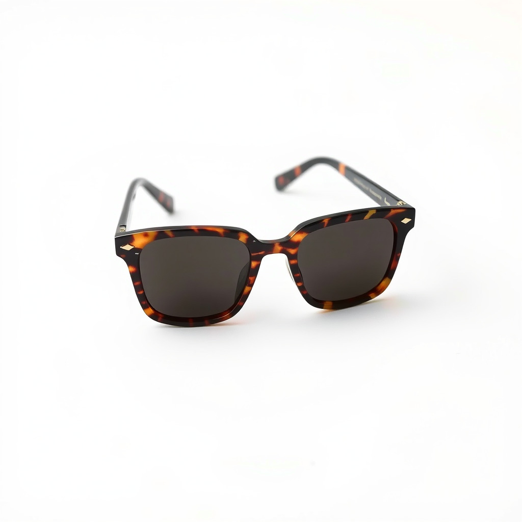 Vintage Square Tortoiseshell Sunglasses model pack Low-poly 3D model_4
