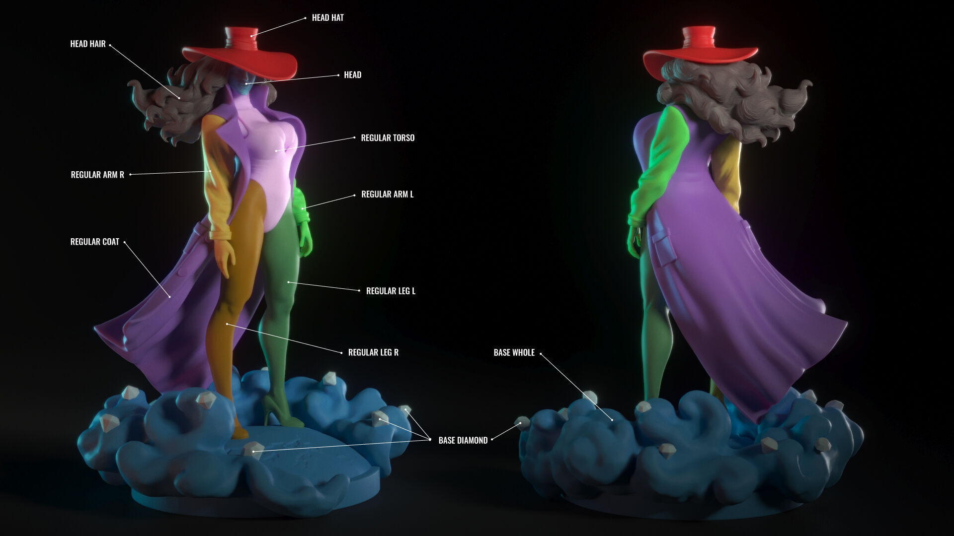 Carmen San Diego 3D print model_9