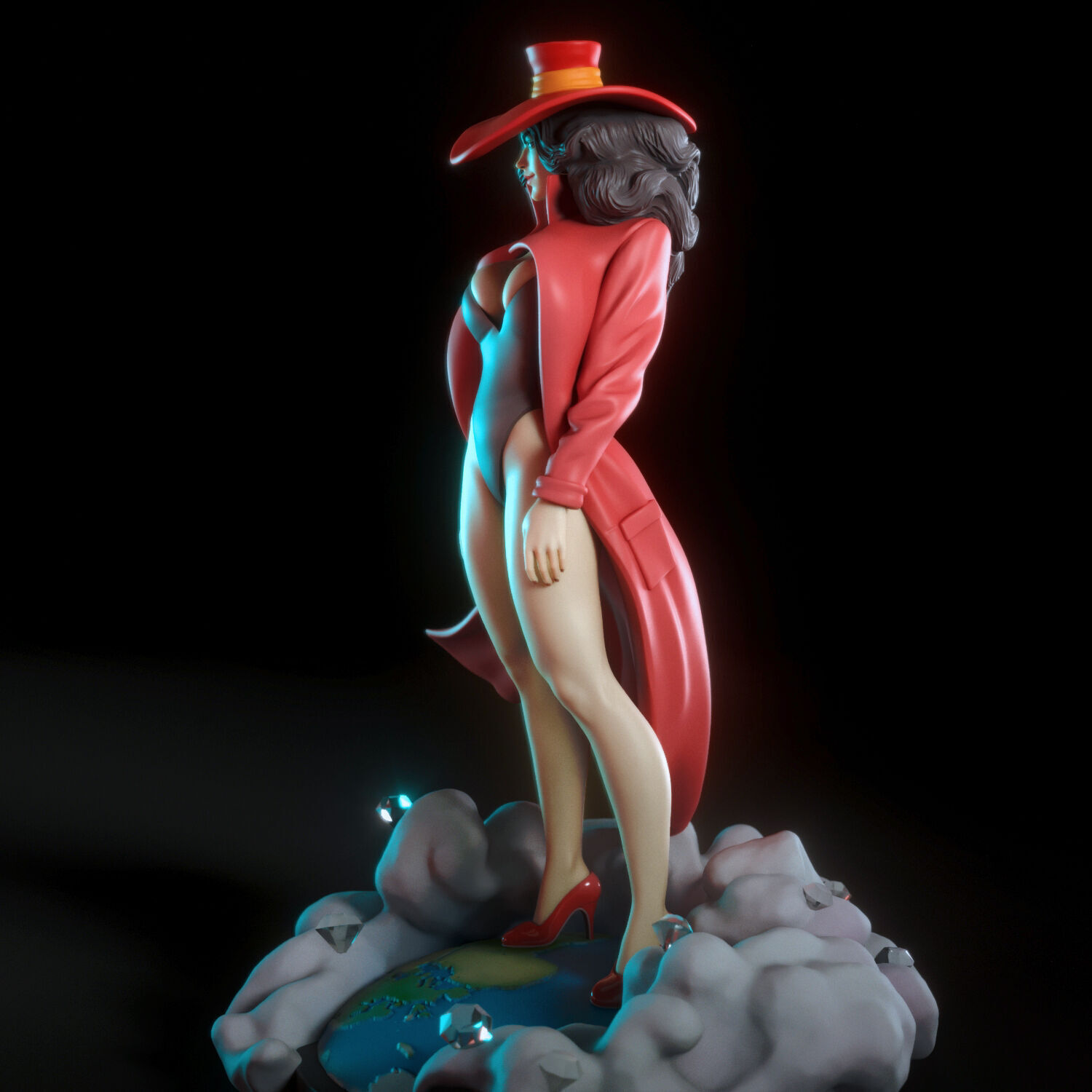 Carmen San Diego 3D print model_3