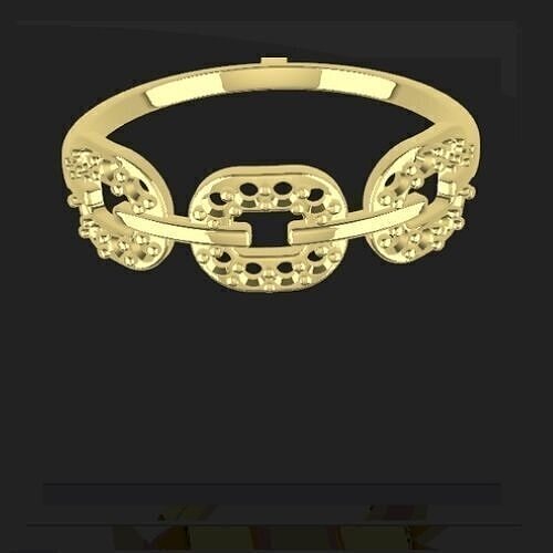 chain ring with gems Free 3D print model